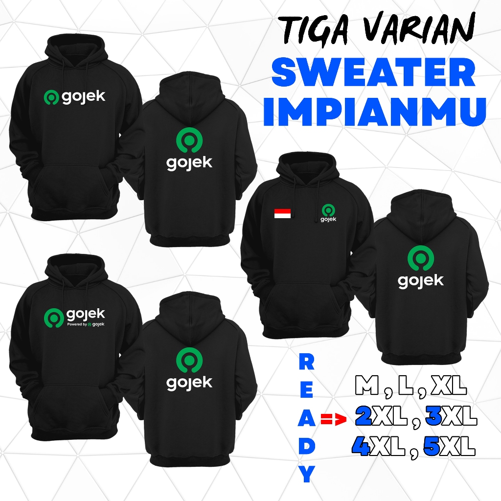 JAKET GOJEK LOGO BARU SWEATER HOODIE