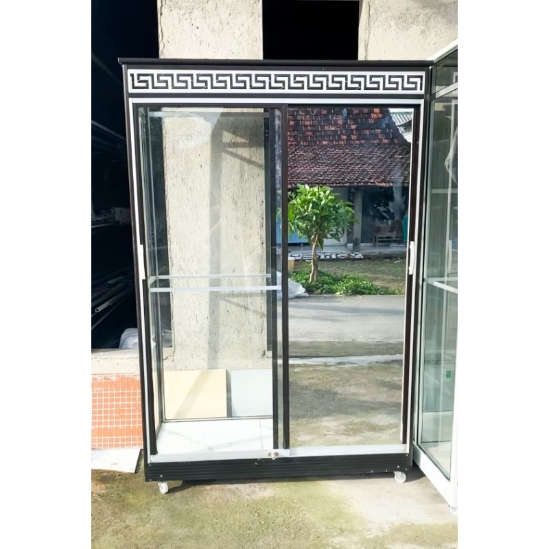 LEMARI ALUMINIUM PINTU SLIDING RAK & GANTUNG | LEMARI BAJU ALUMINIUM KEKINIAN | LEMARI KACA & CERMIN