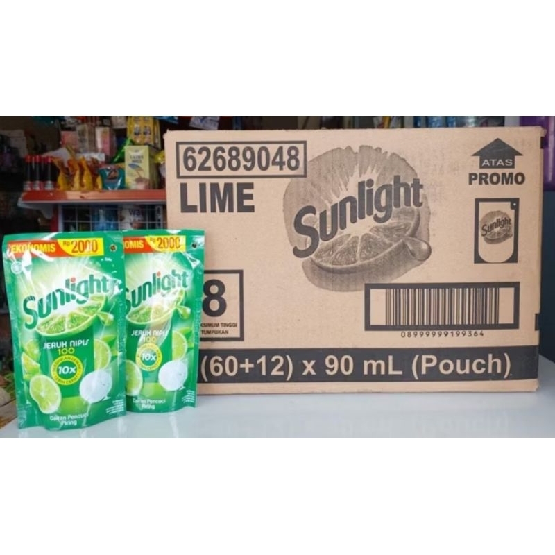 1 dus sunlight 2000an isi 72 pcs ukuran 90 ml