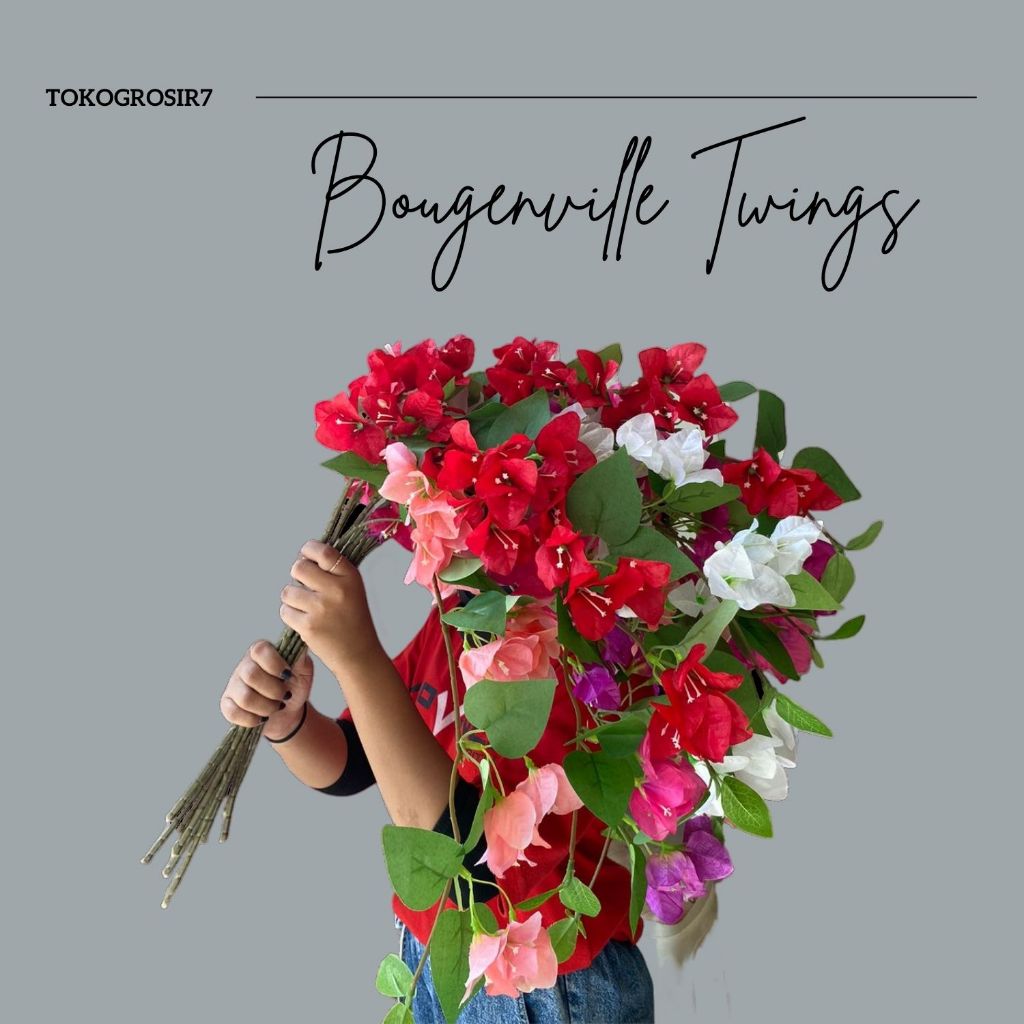 BUNGA PALSU BOUGENVILLE TWINGS ARTIFICIAL FLOWER /BUKET BUNGA/BUNGA DEKORASI/HIASAN
