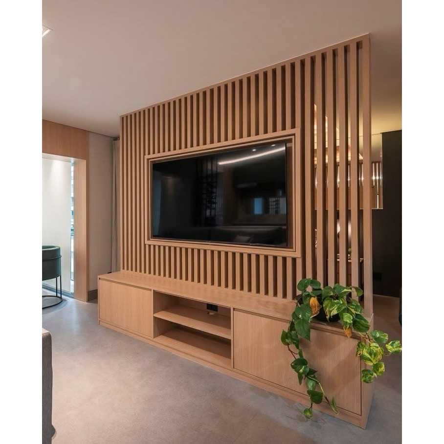 PARTISI RUANGAN + BACKDROP TV MINIMALIS - DESAIN COSTUM