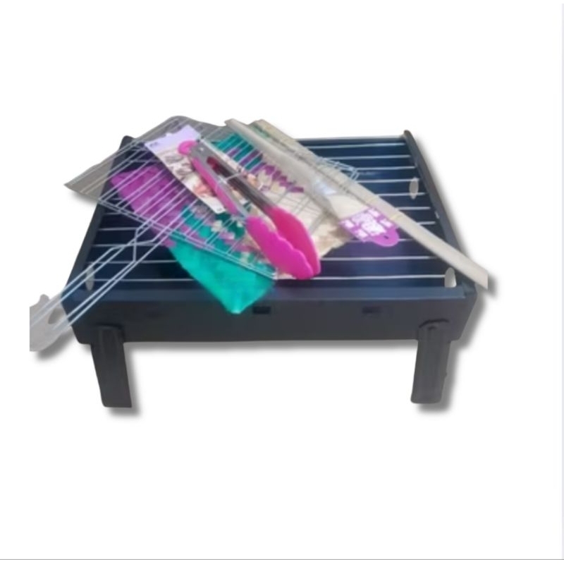 Panggangan Portable Bakaran Sate Ikan Ayam Sosis Bakar Arang