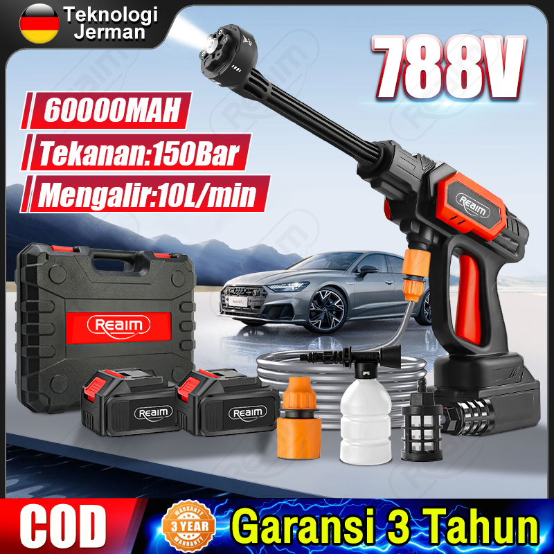 Reaim Jet Cleaner 150Bar Semprotan Cuci Motor Mesin Cuci Mobil Semprotan Kencang Alat Cuci Motor