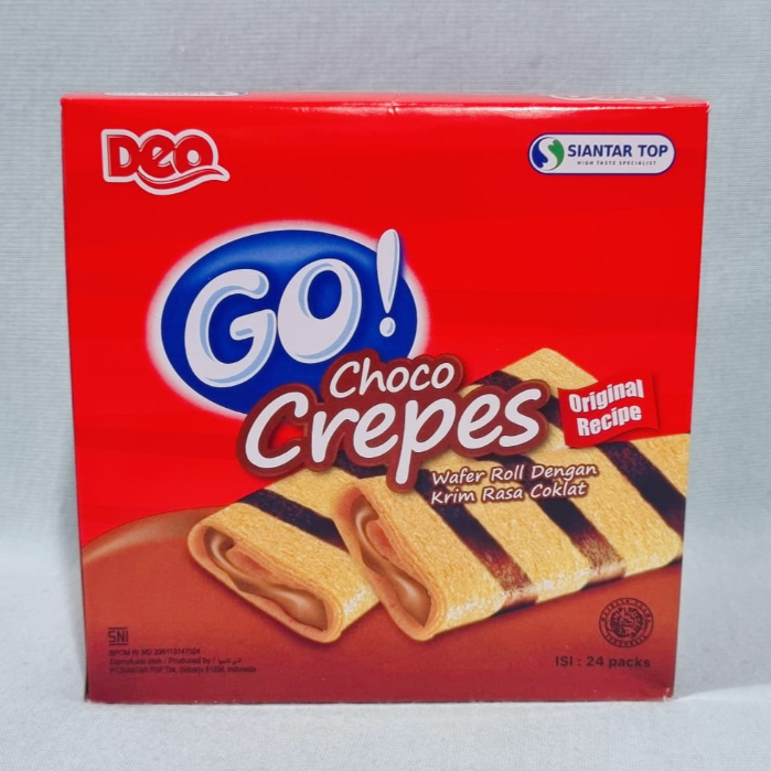 

Go Choco Crepes isi 24 Pcs Box Snack/ Wafer Roll/Crepes