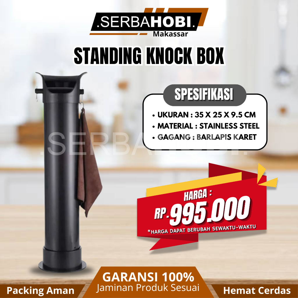 Knock Box Standing / Knock Box Long Stand Big Barista / Wadah Ampas Kopi Berdiri