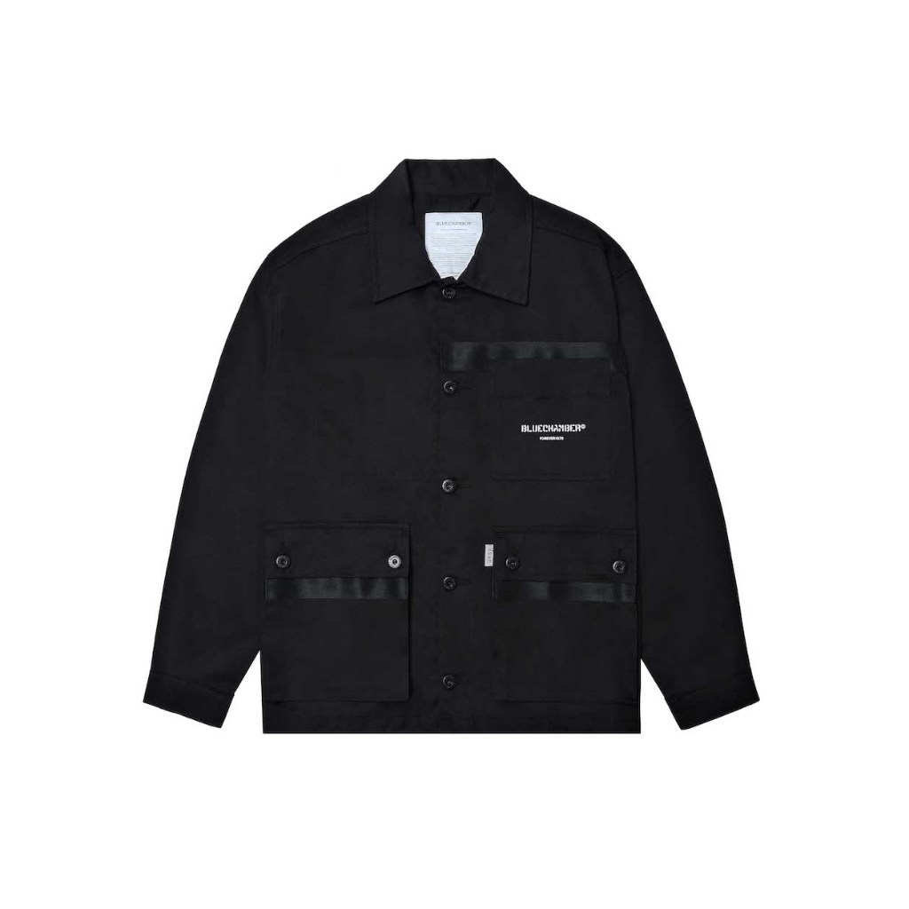 Blue Chamber Chore Coat Jacket Frank Black