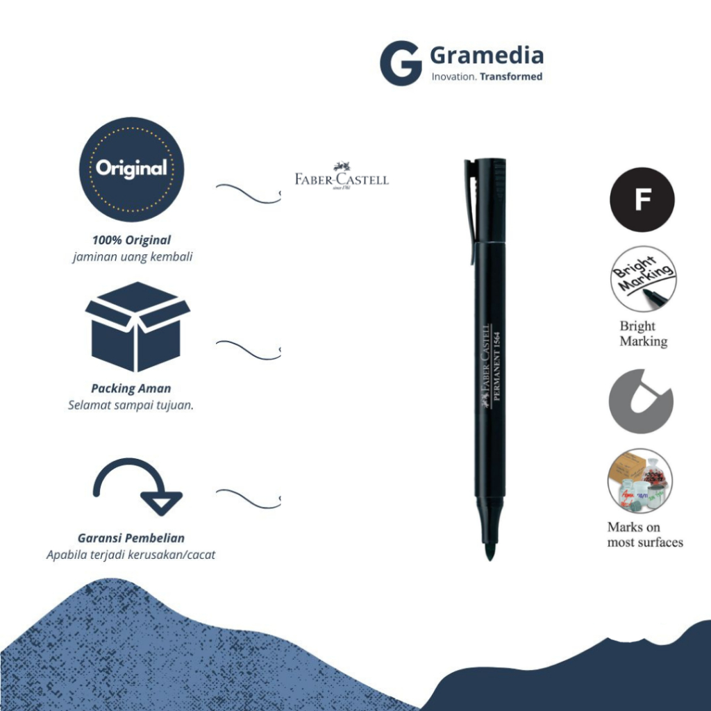 

FABER CASTELL SLIM PERMANENT MARKER BLACK 156499