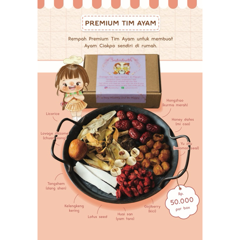 

Tim ayam obat / isi 10 macam