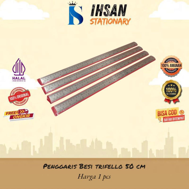 

Penggaris Besi trifello 50 cm (1 pcs)