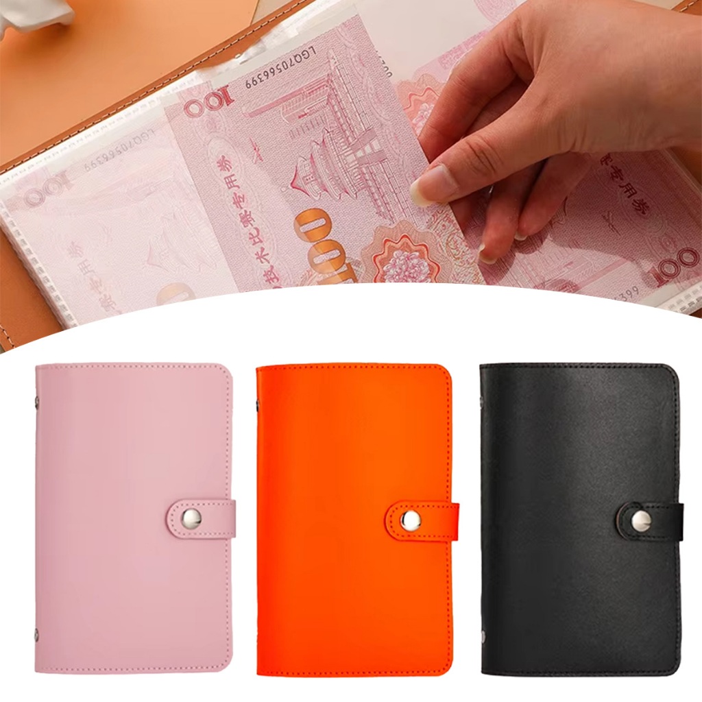 Dompet disiplin keuangan resleting buku tabungan binder Album Koleksi Uang Kertas MONEY ORGANIZER