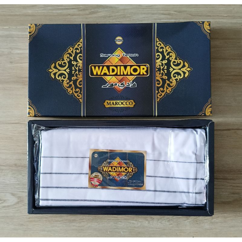 Sarung Pria Wadimor Marocco Warna Putih