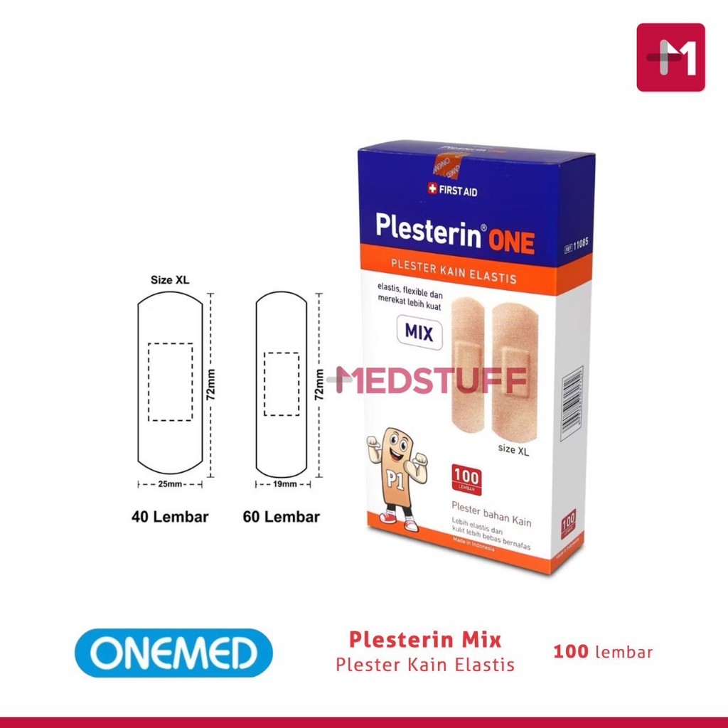 Plesterin One MIX isi 100s Plesterin Onemed Plester Luka Onemed Plester Onemed