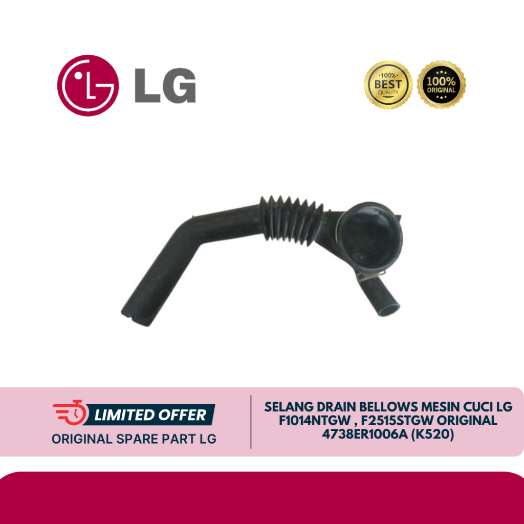 SELANG DRAIN BELLOWS MESIN CUCI LG F1014NTGW , F2515STGW ORIGINAL 4738ER1006A (K520)