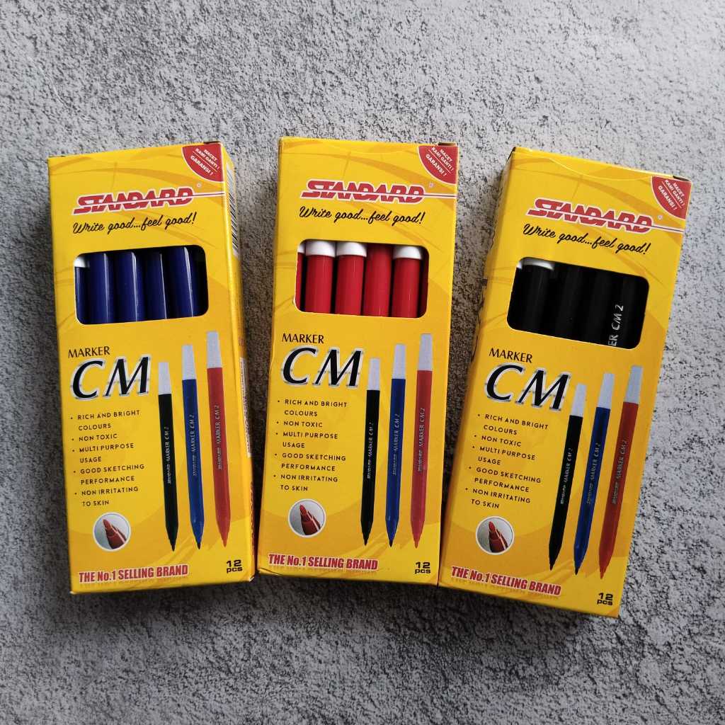 

spidol kecil warna hitam merah biru (1 pack isi 12)