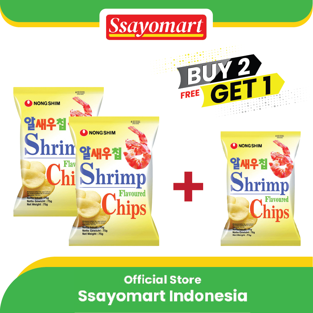 

(BUY 2 GET 1)NONGSHIM SHRIMP FLAVOURED CHIPS 75g