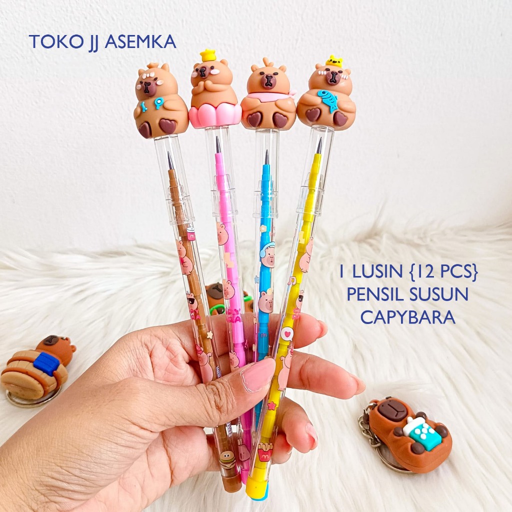 

1 LUSIN {12 PCS} PENSIL SUSUN CAPYBARA LUCU UNIK KARAKTER ALAT TULIS SEKOLAH TERMURAH COD
