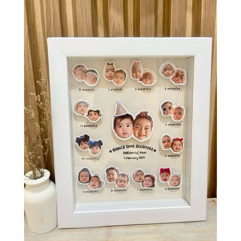 Milestone frame/Baby twin/Milestone bayi kembar