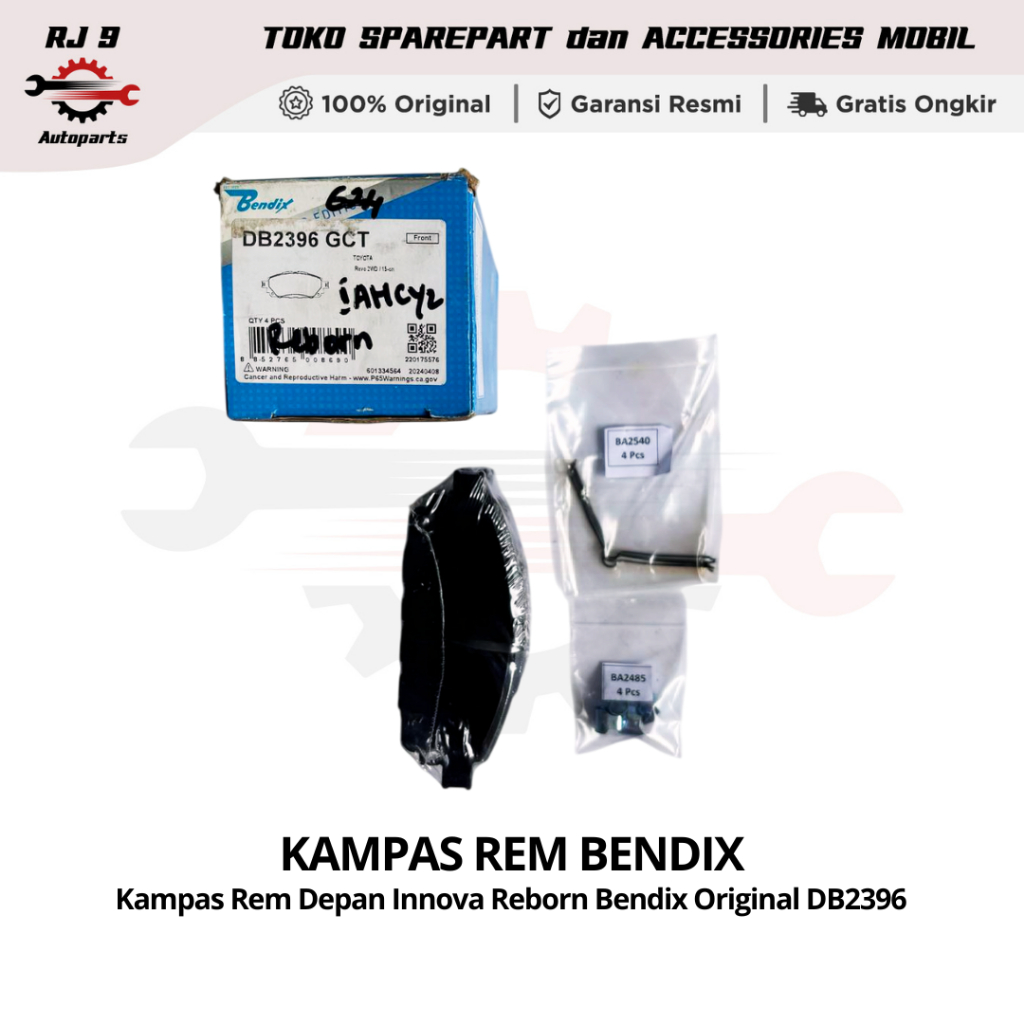 Kampas Rem Depan Innova Reborn Bendix Original DB2396