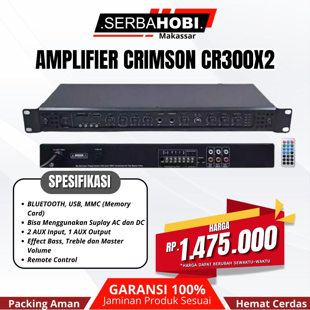Amplifier CRIMSON CR300X2 / Amplifier Speaker Pasif