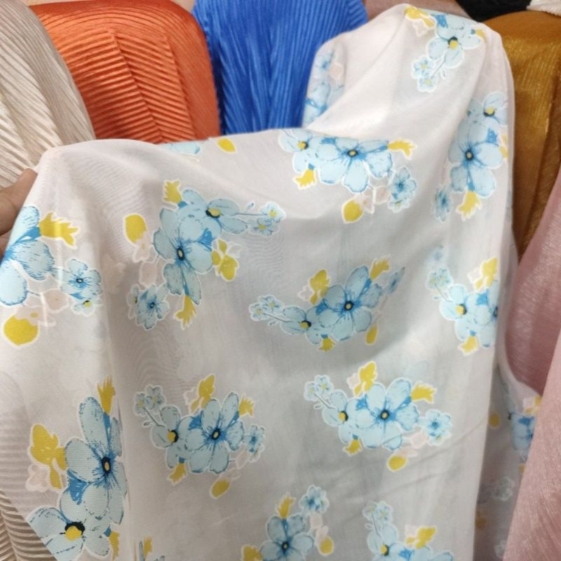 Kain organza motif bunga -11 | organza timbul Harga per 0,5 meter