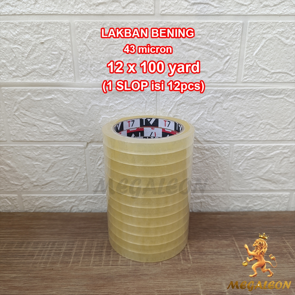 

Selotip Bening 1/2 Inch 12mm x 100 yard 43 MICRON TEBAL KUAT (SLOP isi 12pcs)