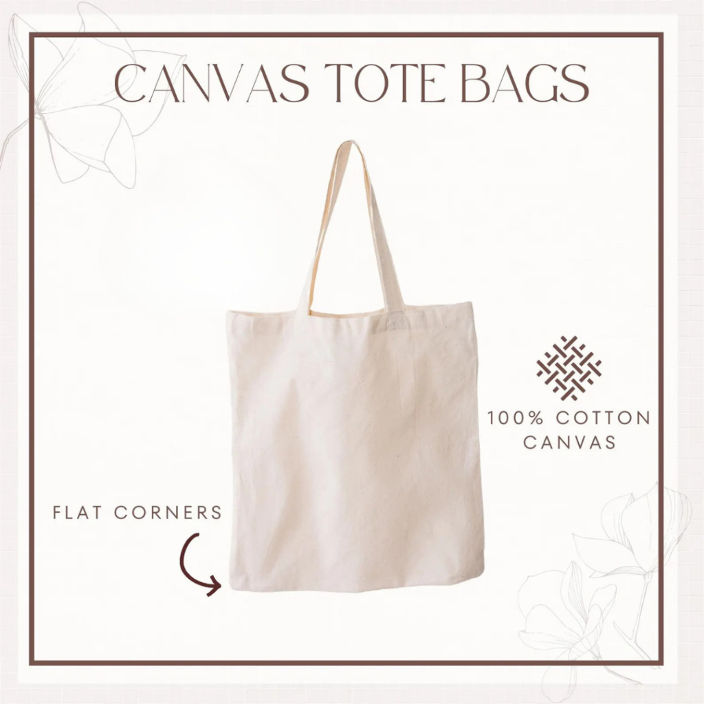 TOTE BAG CUSTOM BAHAN CANVAS CETAK COLOUR - HAMPERS SOUVENIR