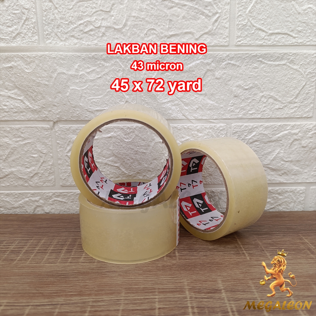 

PROMOOO Lakban Bening 45mm x 72 yard 43 MICRON (1 PCS)