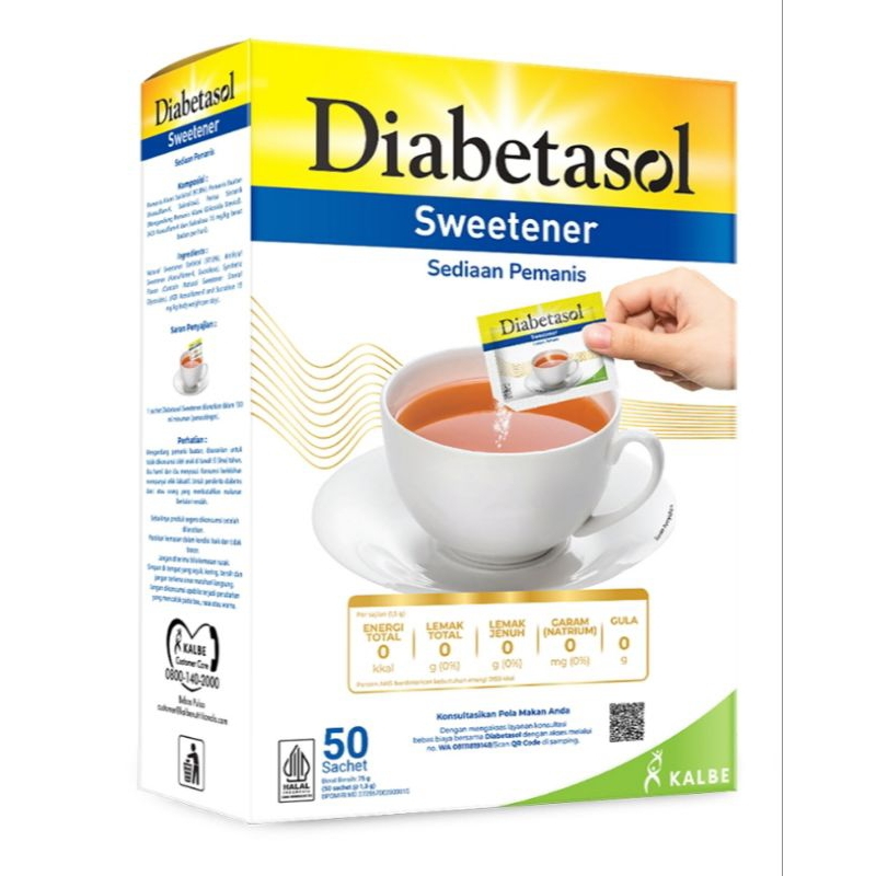 

Diabetasol Sweetener Gula Zero Calorie 50 g
