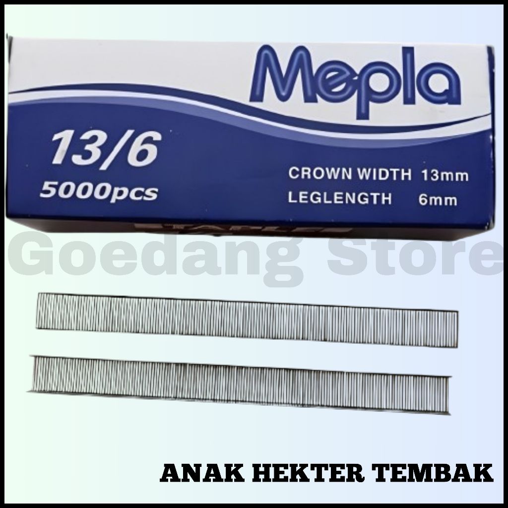 

ANAK HEKTAR TEMBAK / ISI STAPLES BESAR 13/6 - MEPLA Termurah