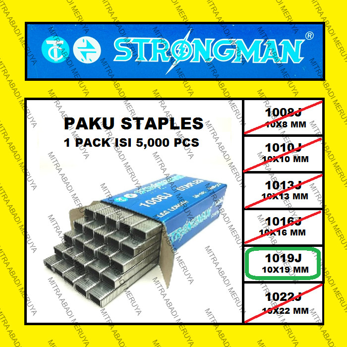

Paku Staples Tembak Strongman 1019J Paku Tembak