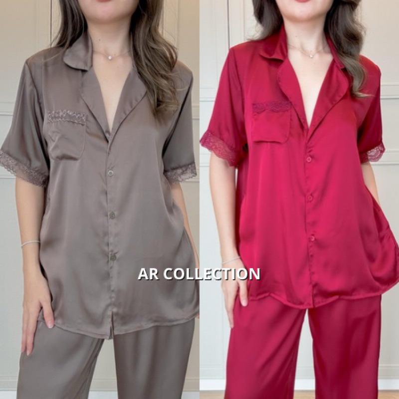 PIYAMA PREMIUM | BAJU TIDUR WANITA MEWAH | MOTIH MEWAH BAHAN ARMANI SILK