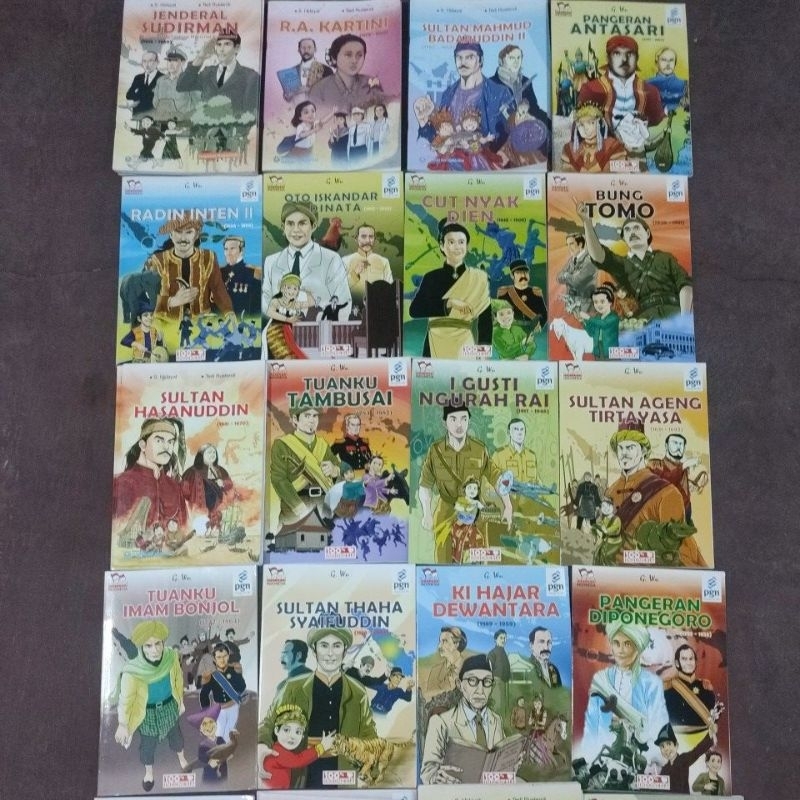 komik pahlawan Indonesia ukuran A4 berwarna bergambar. gba5