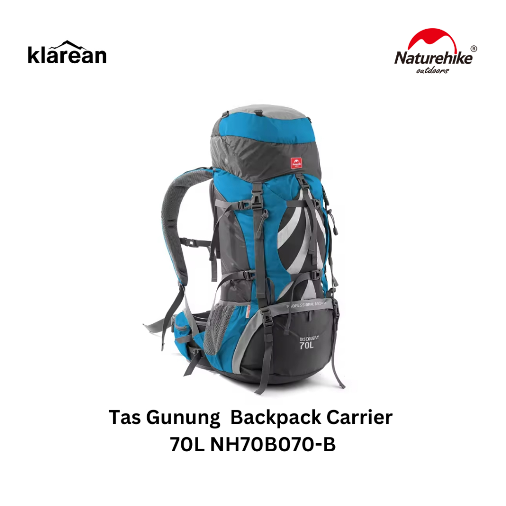 Naturehike Tas Gunung NH70B070-B Backpack Carrier 70L