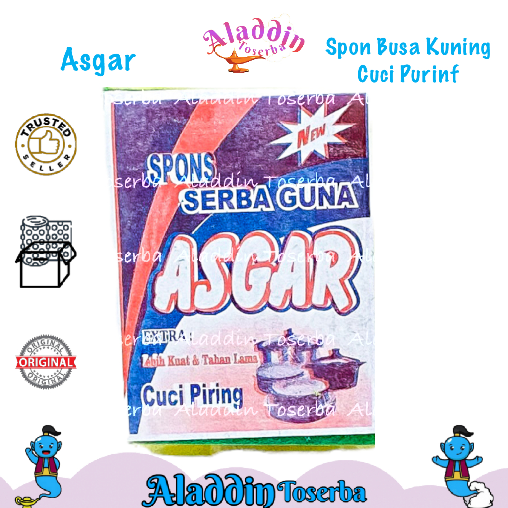 SPON CUCI PIRING - ASGAR SPON SERBAGUNA BUSA CUCI PIRING PANCI 2 SISI KASAR HALUS / PEMBERSIH PIRING