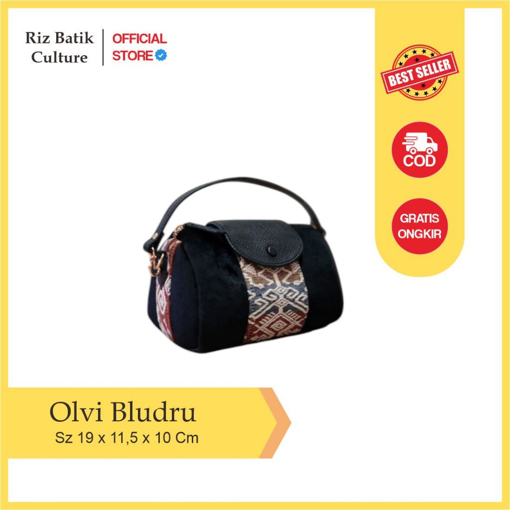 Tas Olvi 19/Tenun Pahikung/Kain Batik/Tas Batik/Tas Tenun/Tas Kulit/Tas ethnic/Tas Wanita