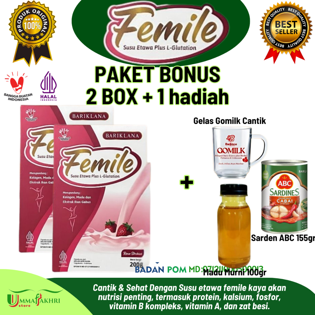 

[Bonus Hadiah] Femile Susu Etawa dengan kandungan Nutrisi untuk Kulit Cantikmu