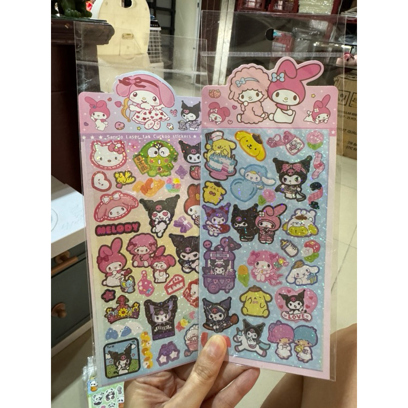 

sticker stiker tempelan mainan anak sanrio karakter lucu kuromi cinnamoroll mymelody