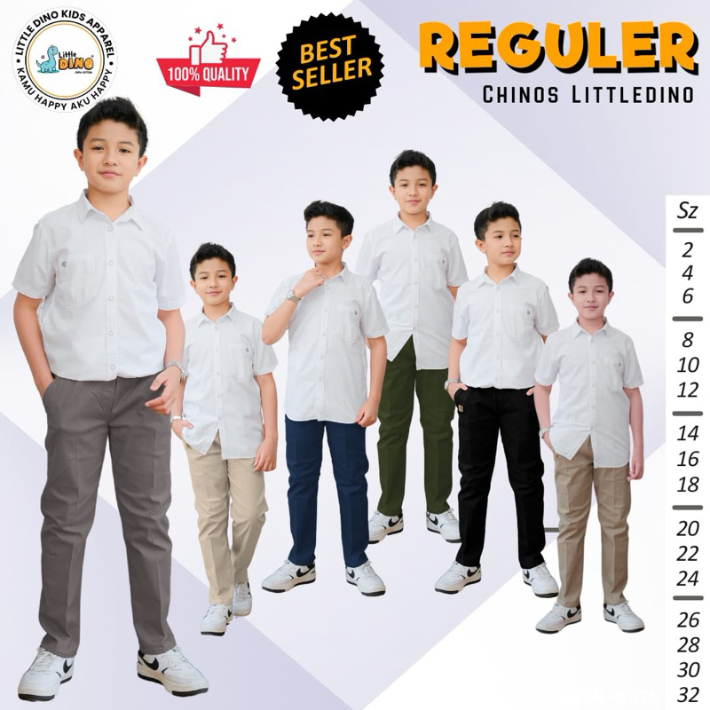 Celana anak chinos litle dino Reguler