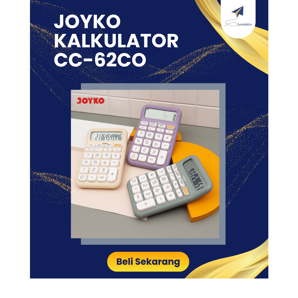 

Kalkulator Joyko CC-62CO 12 Digits Check & Correct | Kalkulator 12 Digit Warna Origonal dan murah