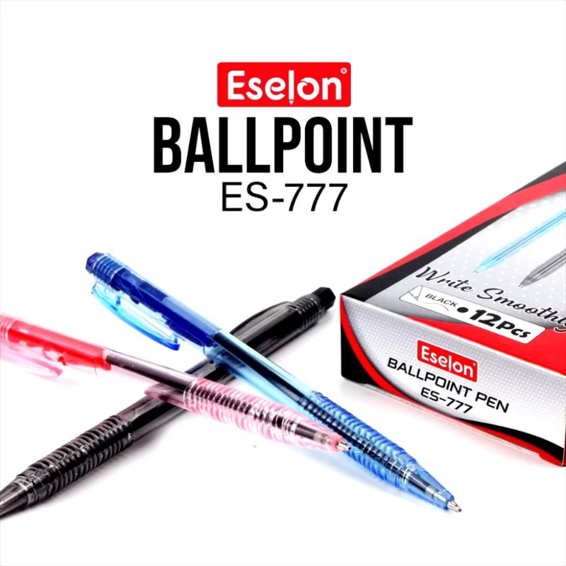 

Pulpen ESELON ES777 cetekan pena bolpoint ballpoint pena tinta