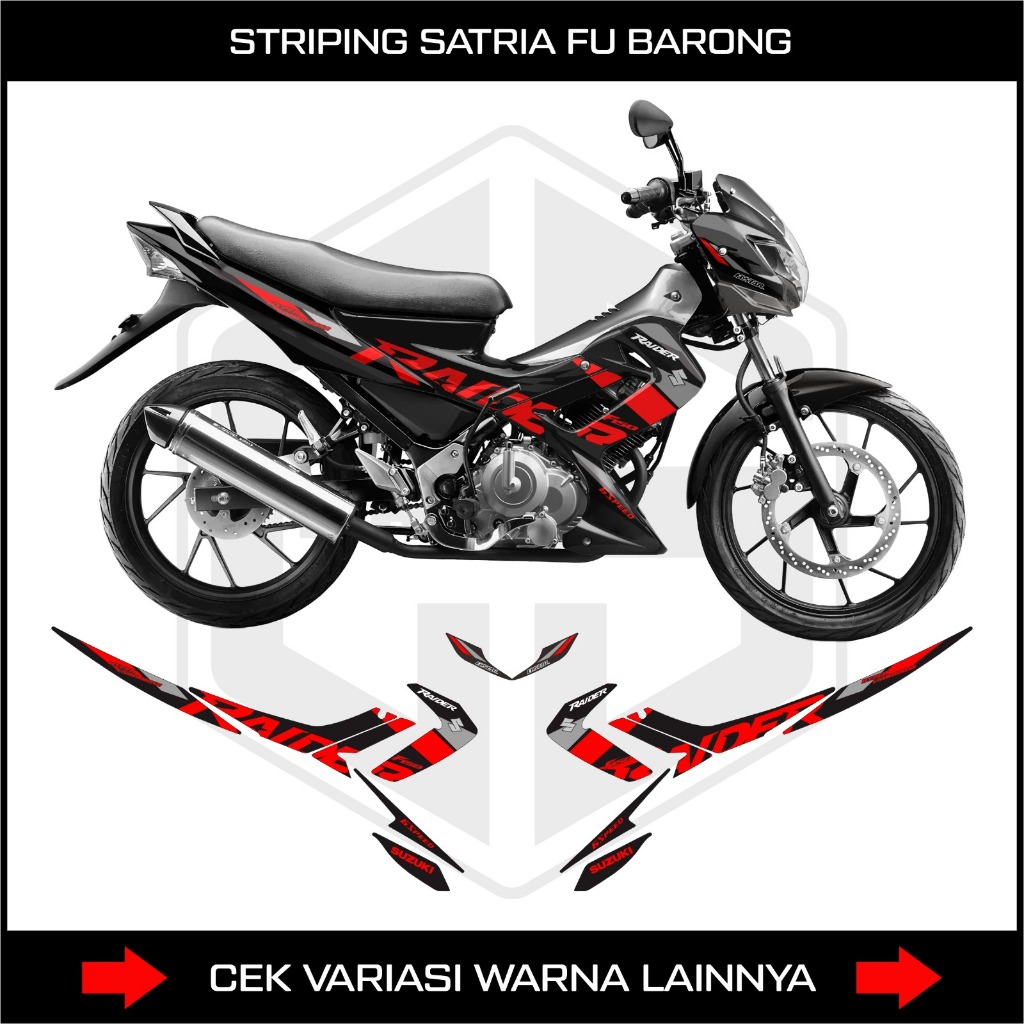 STIKER STRIPING MOTOR SATRIA FU BARONG / RAIDER - STICKER LIST VARIASI MOTOR  SUZUKI SATRIA F 150