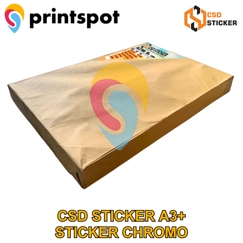 

CSD Stiker Chromo Bontak Glossy A3+ Stiker Cast Coated Label Digital Print - PACK