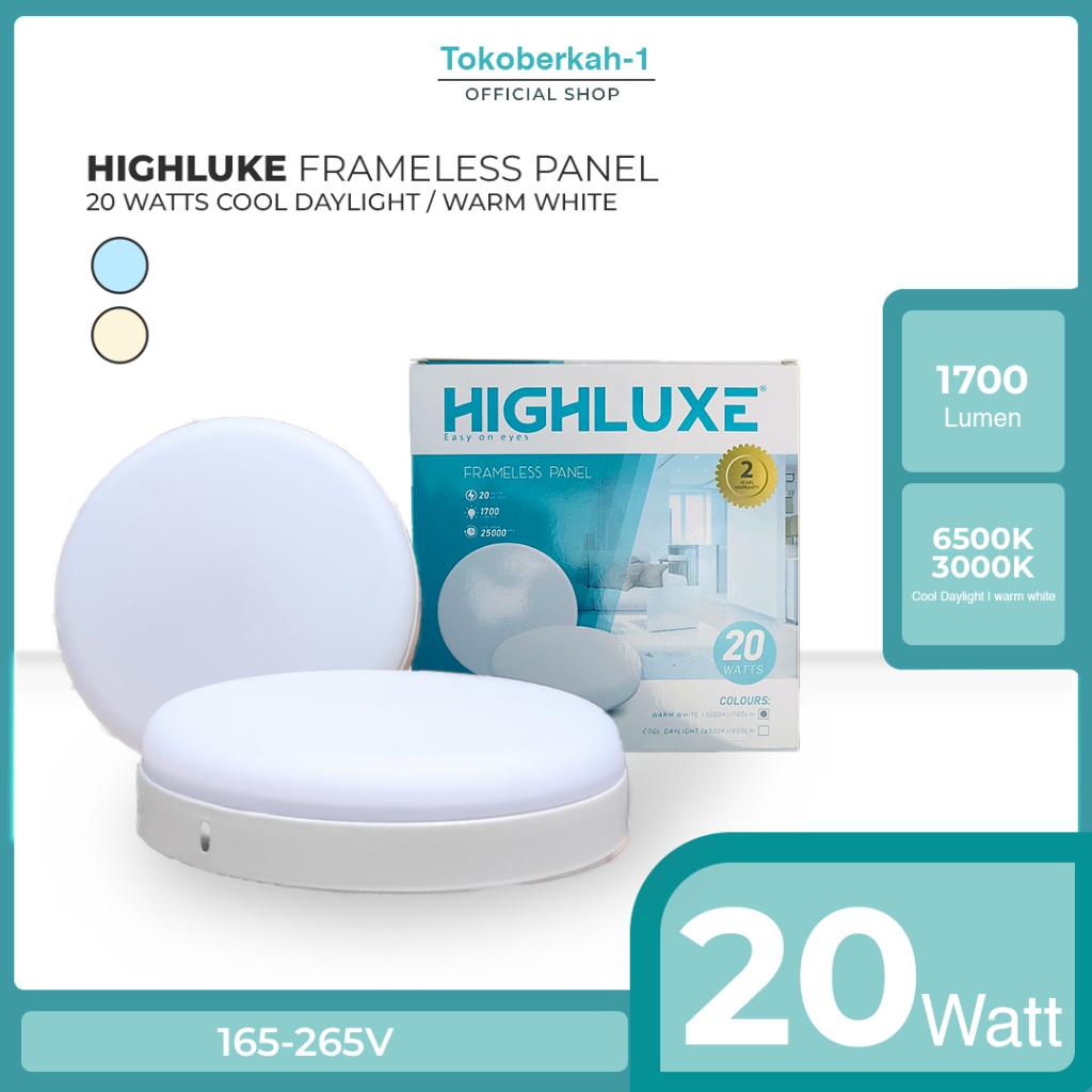 LAMPU DOWNLIGHT LED | FRAMELESS PANEL 20Watt