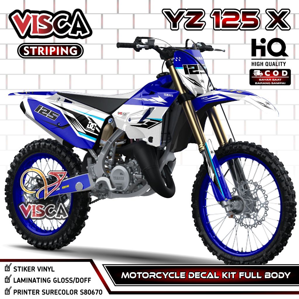 Decal YZ 125 X 2022 Full Body - Stiker YZ 125X Fullbody - Dekal YZ 125 2022 - Striping YZ 125X Varia