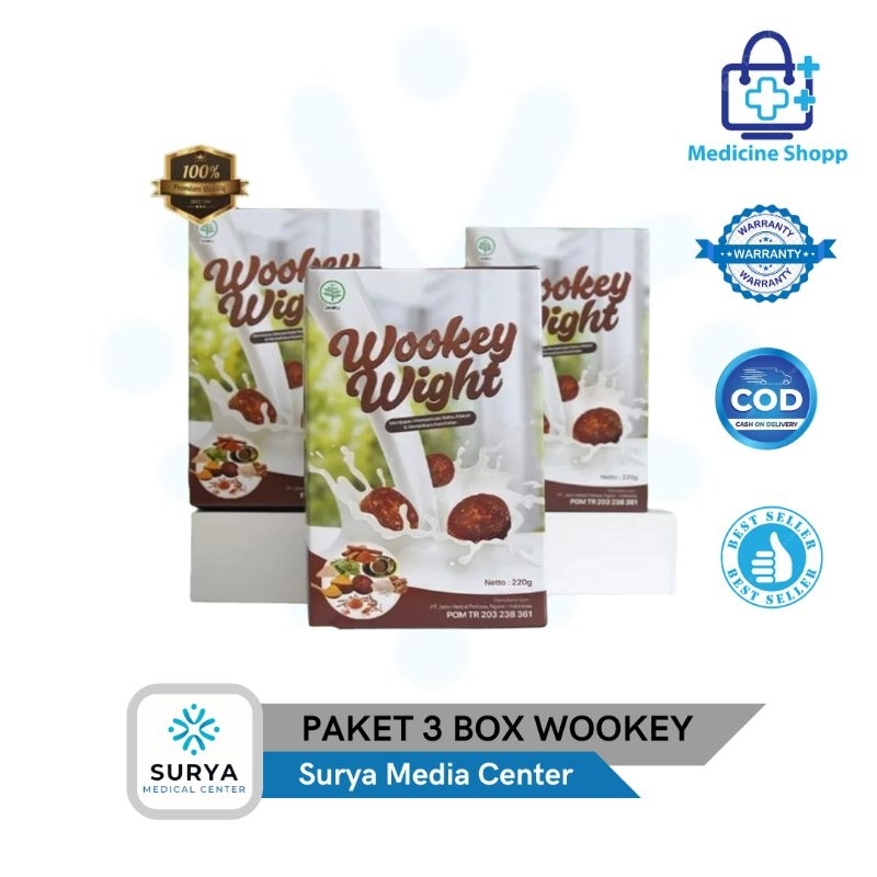 

3 Box Wookey Wight Original Susu Ekstra Gula Aren Bantu Tambah BB jadi Ideal