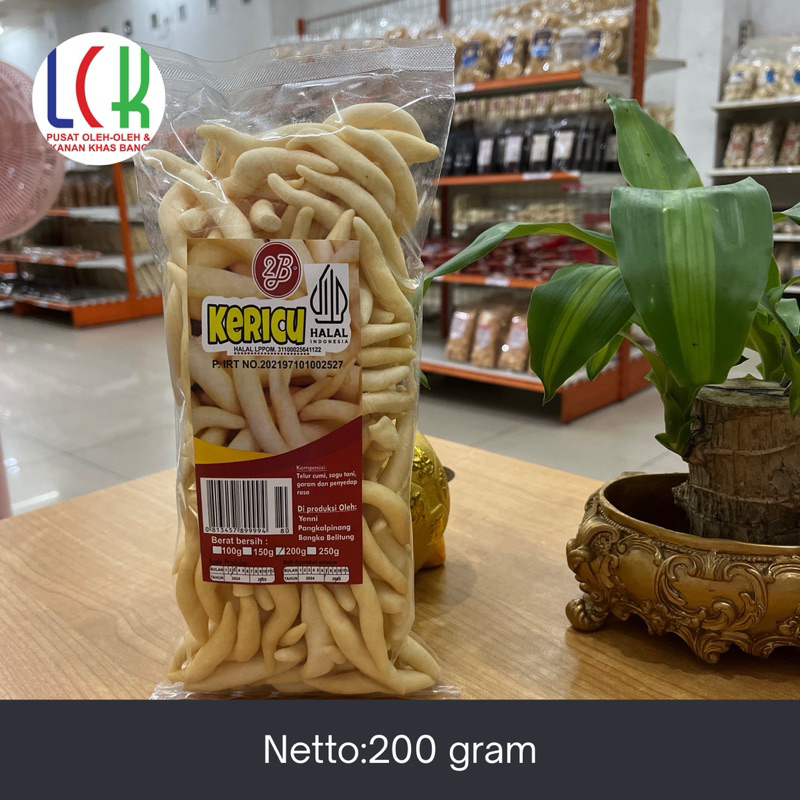 

kericu keripik telur cumi merk 2B netto 200 g