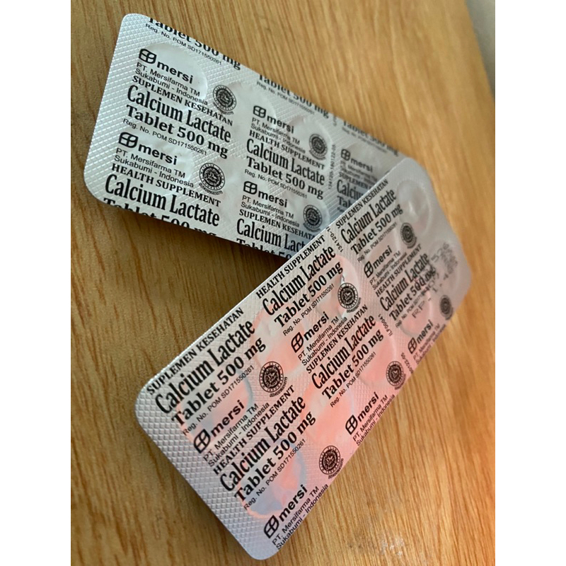 Calcium Lactate 500mg Mersi perstrip