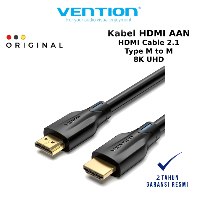 Vention 8K HDMI Cable Black - VENTION OFFICIAL STORE ( CODE 10180 ) / KABEL HDMI VENTION / HDMI CABL