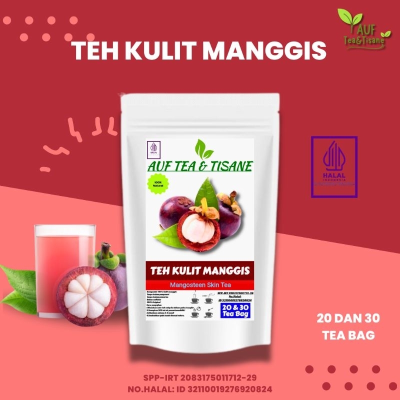 

AUF Tea & Tisane Teh Kulit Manggis Herbal,Isi 20 Dan 30 Tea Bag(Teh Celup)