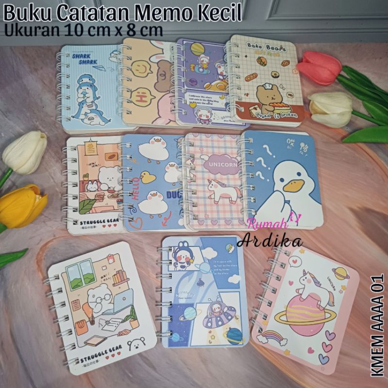 

Buku Catatan Memo Kecil Karakter Buku Notes (Harga untuk 1 buku)